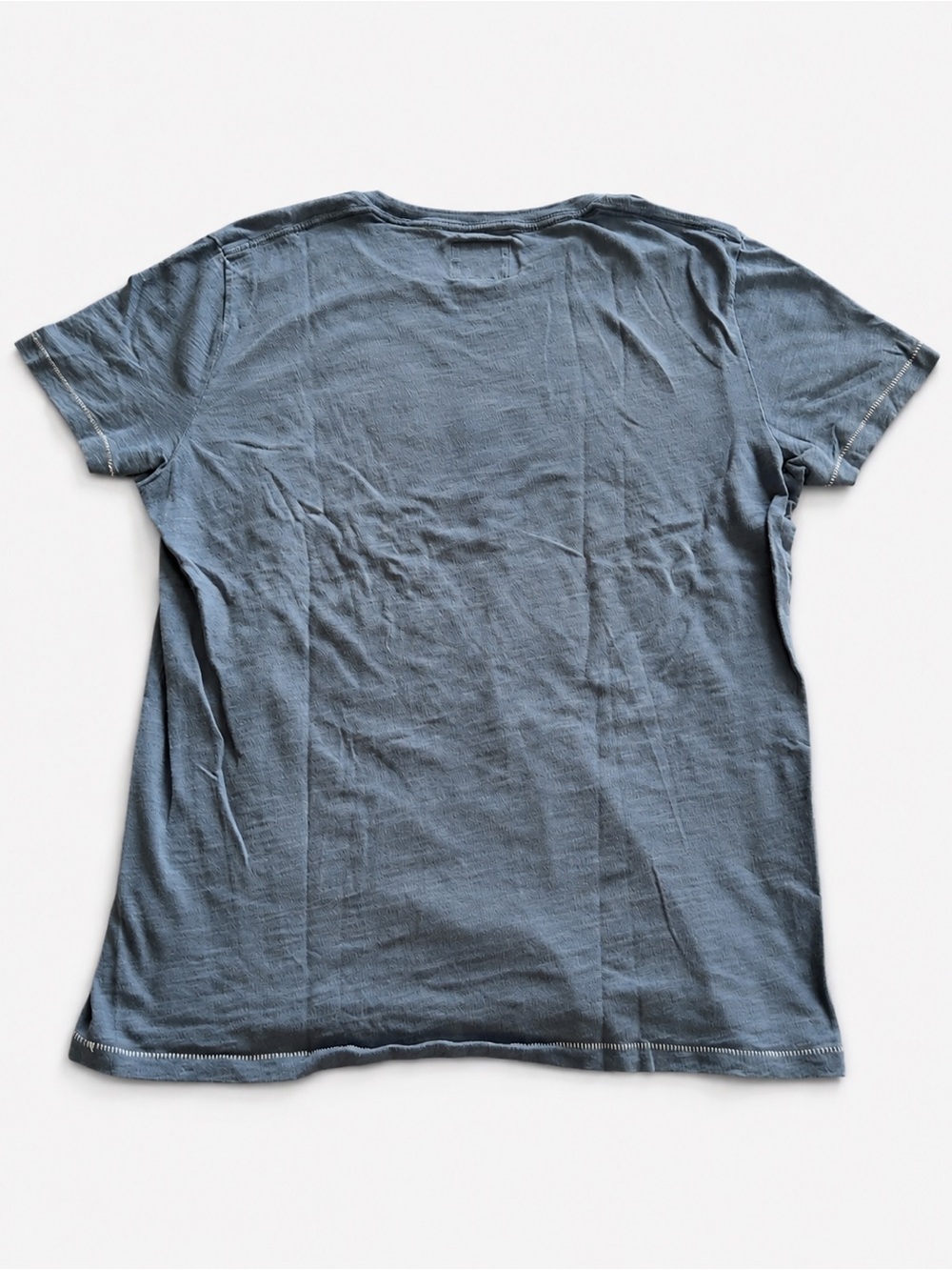 Abercrombie & Fitch Women’s Blue Short-Sleeve Tee with Red and Yellow Logo - Picture 2 of 4
